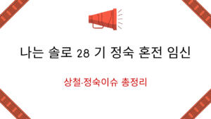 나는 솔로 28 기 정숙 혼전 임신 – 상철·정숙이슈 총정리